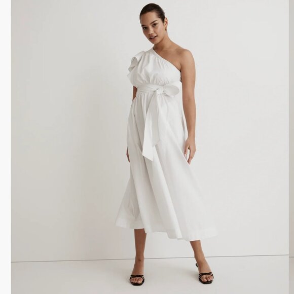 Ruffled One-Shoulder Midi Dress - Picture 3 of 13